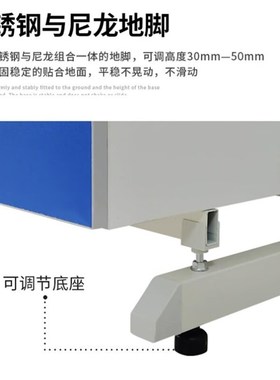 重安盛鼎实验台实验室工作台检测实验桌加厚钢木边台理化生蓝色工