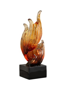 现代轻奢风生水起玄关摆件客厅展示柜酒柜抽象创意艺术品开业装饰