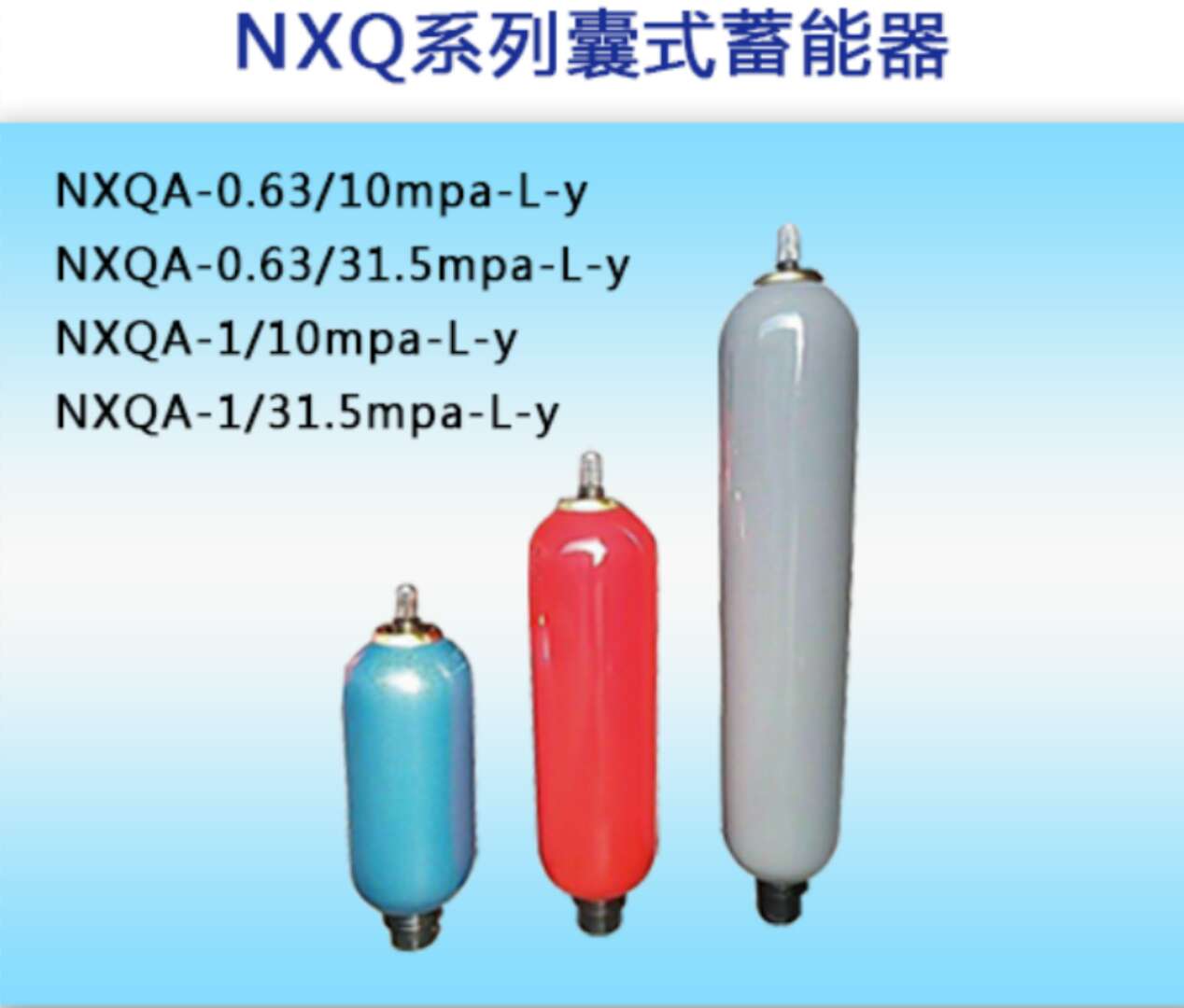 NXQ液压蓄能器奉化储能罐NXQA-1 2.5 4 6.3 10 16 25 40L充气嘴
