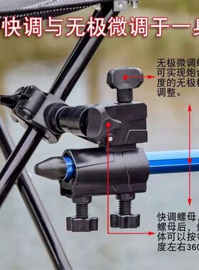 钓鱼万象连接器多功能伞架炮台支架耳盘鱼护架卡扣钓椅凳配件渔具
