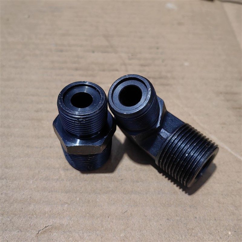 液压铁接头Zg3/4(即6分)转M221.5平面O型圈槽直通弯头0622