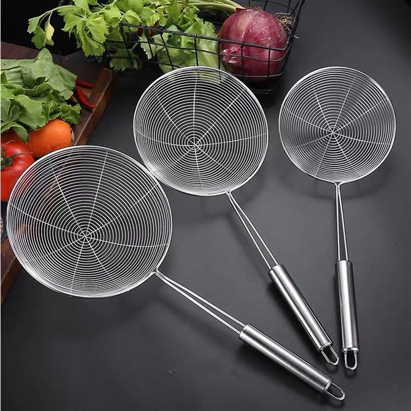 家用漏勺网漏不锈钢捞勺大号捞面勺线多用火锅漏网捞饺子油炸笊篱