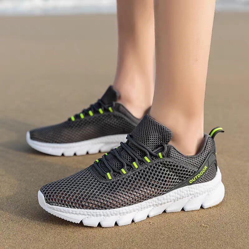 夏季新款凉鞋男鞋运动网鞋单网面镂空透气鞋底有洞带孔溯溪汗脚穿