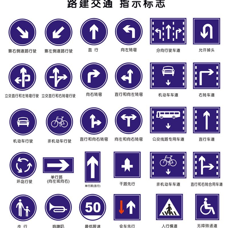 道路交通标志牌限m速5公里标识牌指示牌 安全标示牌警告指路牌