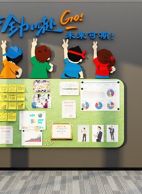 毛毡墙贴公告栏展示板公司企业办公室文化宣传通知公示栏员工风采