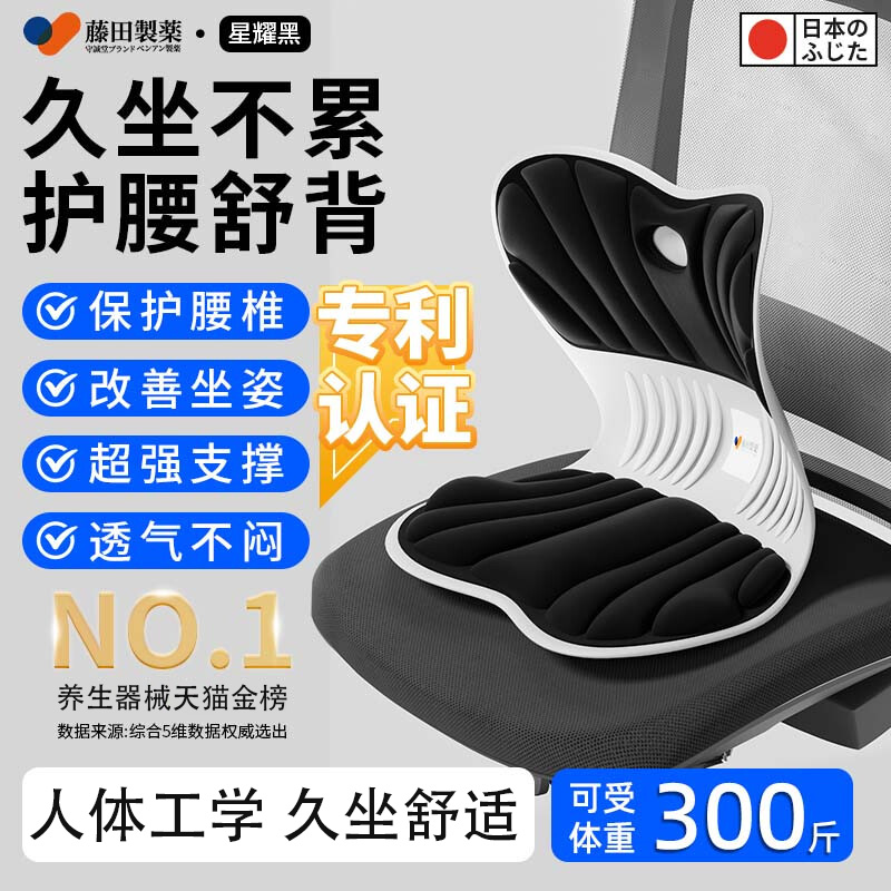 藤田坐垫保护腰椎透气不闷支撑