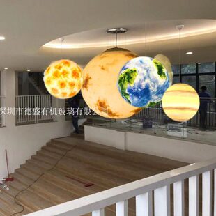 亚克力八大行星太阳系模型户外月球地球星空星球灯中秋装饰灯