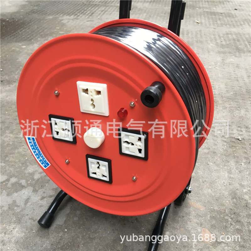 手提移动电缆盘YDX LBD-BG 绕线盘卷线盘线缆盘3*2.5㎡+1 30M 50M