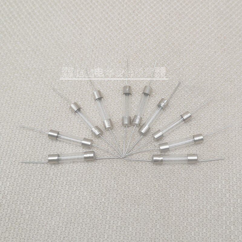 6*30带脚 电磁炉玻璃保险丝 F 250V 10A 12A 15A 引线10只装