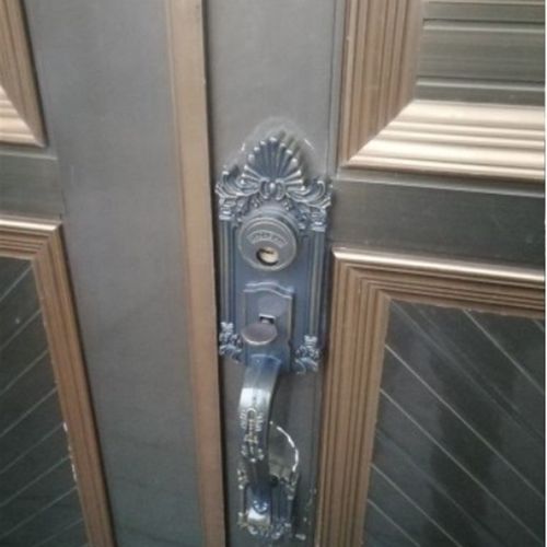 老式青古铜金门锁众安老式防盗门锁大把手锁防欧式五舌锁大门锁