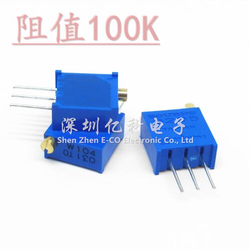 3296W-1-104LF进口美国BOURNS精密多圈可调电阻 W104电位器 100K