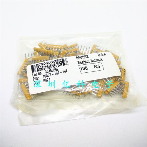 4606X-102-104LF 全新进口原装BOURNS 直插6脚排阻 6X-2-104 100K