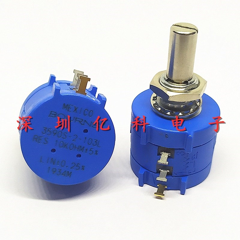 3590S-2-102L进口美国BOURNS精密多圈可调电位器 1K 2W 10圈 102