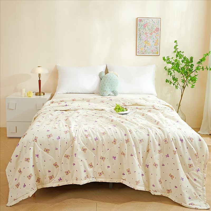 2025夏季空调被夏凉被双人家用水洗棉夏被学生宿舍单人可机洗水洗