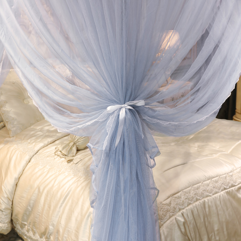 宫廷蚊帐家用1.8m床1.5防蚊罩落地加密加厚支架加大双人床2.0x2.2