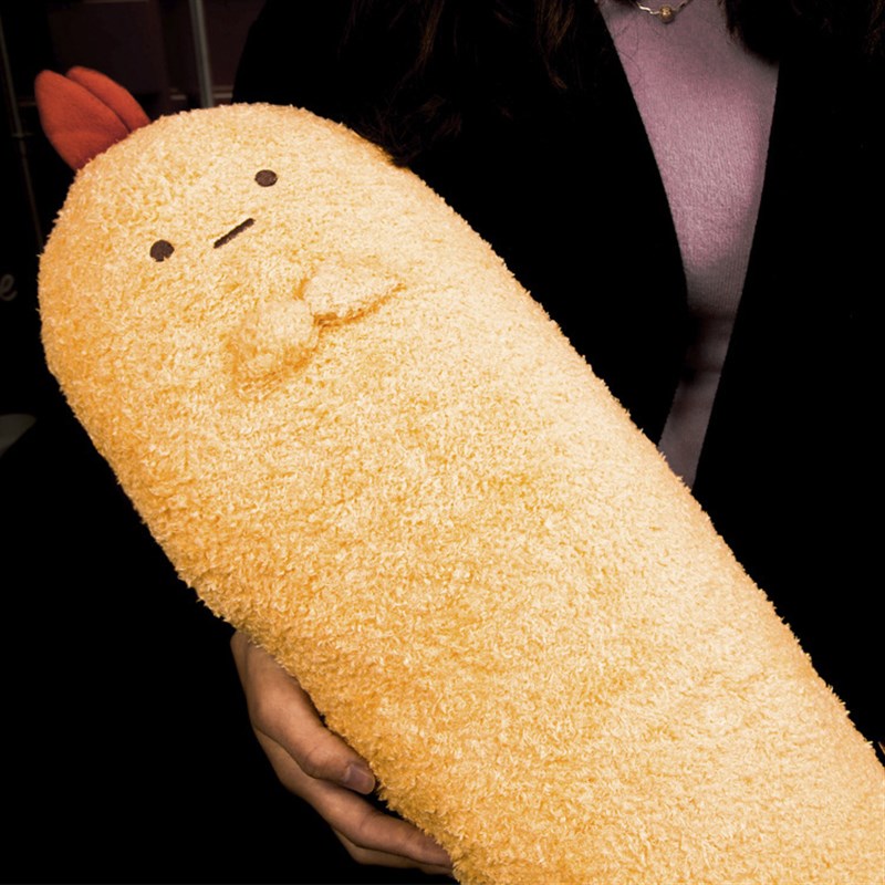 角落系抱枕抱着睡觉炸虾天妇罗长条生物毛绒靠枕玩偶公仔