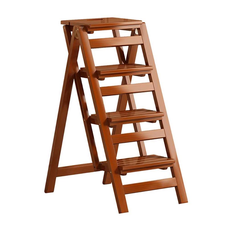 实木梯凳多功能家用折叠梯u椅室内梯子椅子两用三步楼梯登高踏板