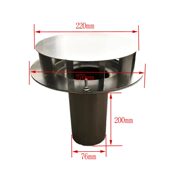 甄选304不锈钢雨水斗87型直排落水口平板式 侧排雨 漏斗下水管排水