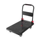 甄选电商仓库平板小推车物流周转手推车静音便携家用快递周转车拉