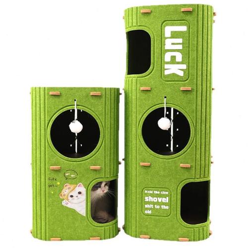 甄选猫窝新品多层四季通用毛毡猫窝猫爬架一体式猫咪树洞封闭式猫