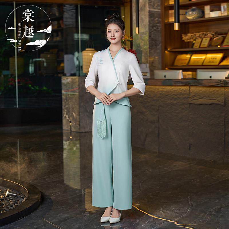 秋季新款生容养5138馆足浴美技酒店中式采耳按摩师工作服套装女