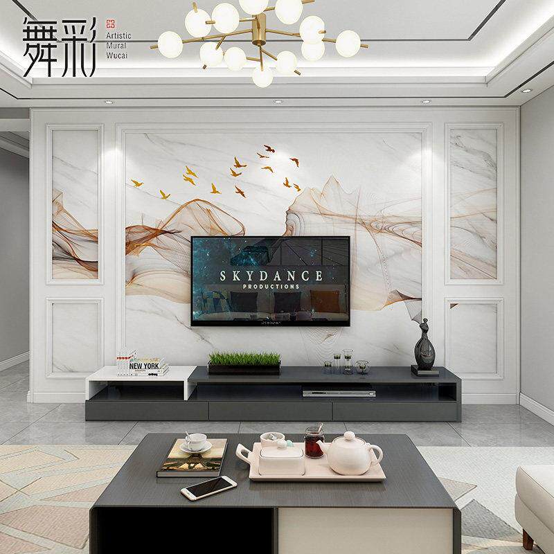 客视壁纸现代厅简约线NSA时尚条大气电视背景墙墙布沙发影墙装饰