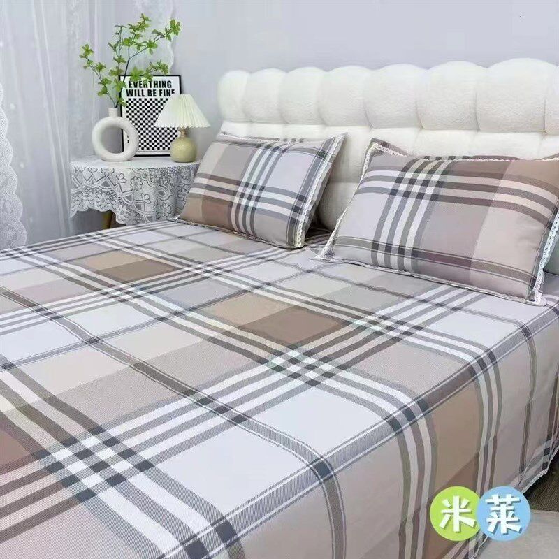 老粗布双人三件套透n气防滑枕套三件套凉席尺寸 230~245