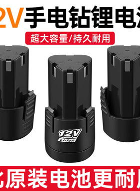 12v手电钻电池充电器手枪钻转锂电池电动工具螺丝刀16.8v电池18v