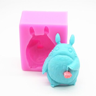 C714手工皂模出风口夹香薰石膏硅胶模卡通龙猫 巧克力模