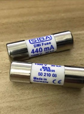 SIBA 440mA 熔断器 1000V 10x35mm 5021006 0.44A保险丝管