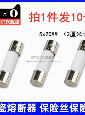 陶瓷保险丝管1A1.5A2.5A3A3.15A4A5A6A6.3A 5x20MM熔断器F1AL250V