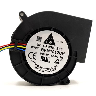 台达 BFM1012UH 12V 8.00A 9733 4线温控 暴力涡轮鼓风机散热风扇