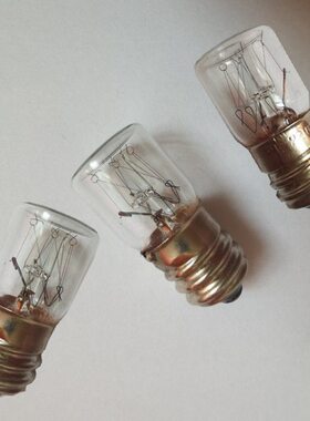 机床螺口指示灯E14 12V24V30V110V220V5W10W平头灯泡螺口钨丝灯泡