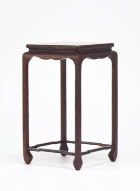 红木小花几盆景架置物架大红酸枝独板花架盆景实木盆景底座摆件