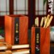 复古典中国风创意实用高档红木笔筒办公文创礼物商务礼品定制logo