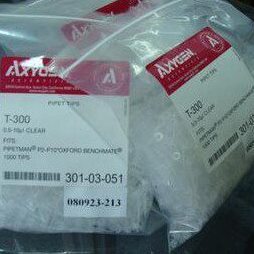 美国Axygen T-300无DNA酶无RNA酶无热源10ul袋装吸头 1000支