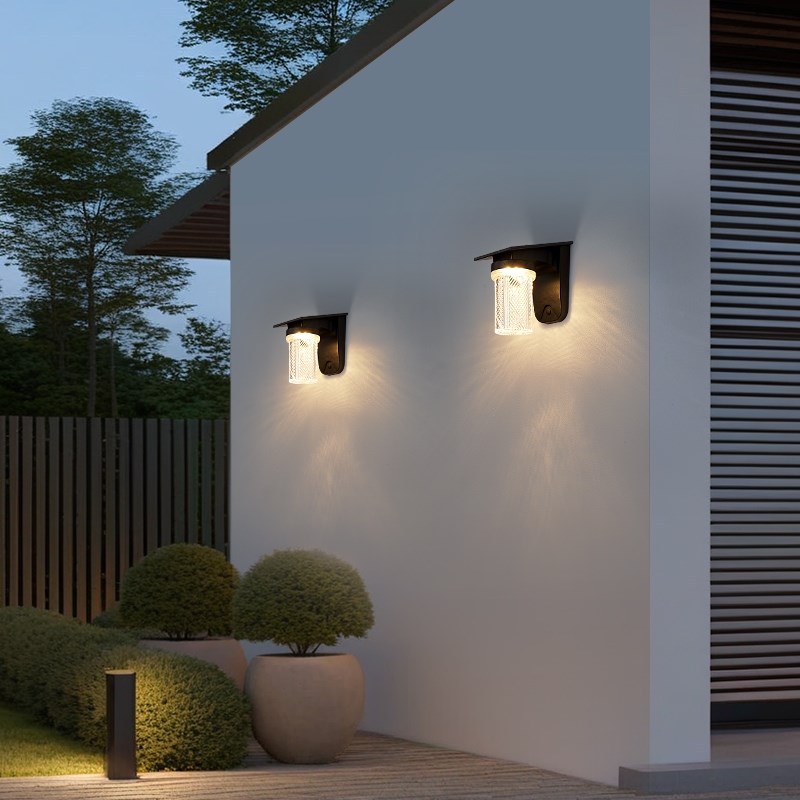 太阳能壁灯户外花园灯室外阳台露台氛围灯入户门牌V灯家用防水门