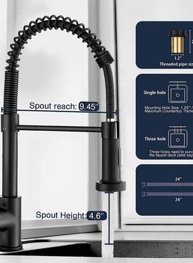 ZSW Kitc304hen au cets witCh PuFllDown Sprayer, ommercial In