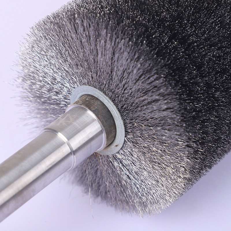工业钢丝刷 硬毛毛刷辊钢材除锈缠绕式不锈钢丝辊抛光刷子条刷