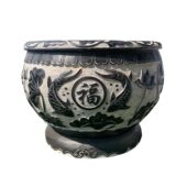 甄选现货青石仿古石雕鱼缸门海花盆庭院石缸养鱼池盆景观摆件青石