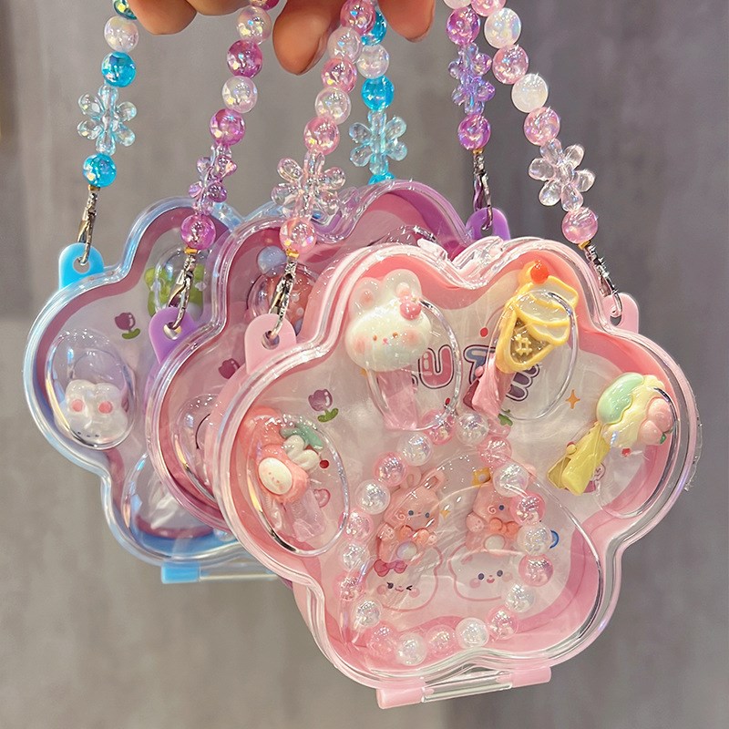 儿童饰品包项链手链小女孩公主首饰礼盒套装礼物S伴手礼幼儿园可