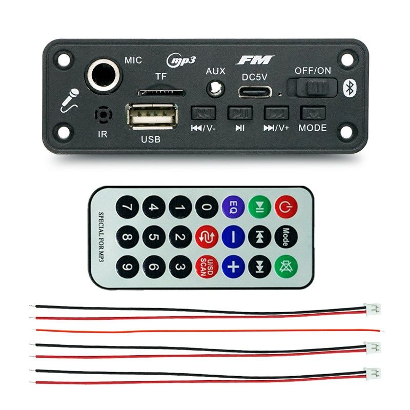 跨境新品 支持MIC麦克风 录音 功放板B MP3解码器 2*3W 5W功率音