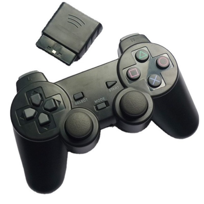 热销振动PS2无线2.4G游戏手柄震动手柄带接收器 PS2X无线手柄盒装