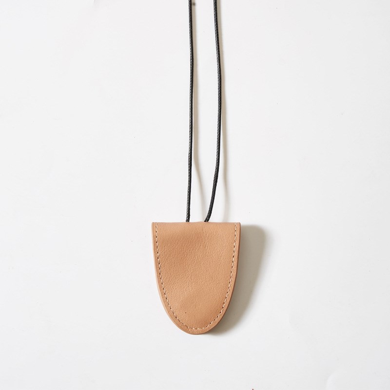 头层牛皮挂脖磁吸户外出行眼镜夹多功能收纳夹便携.太阳镜墨镜