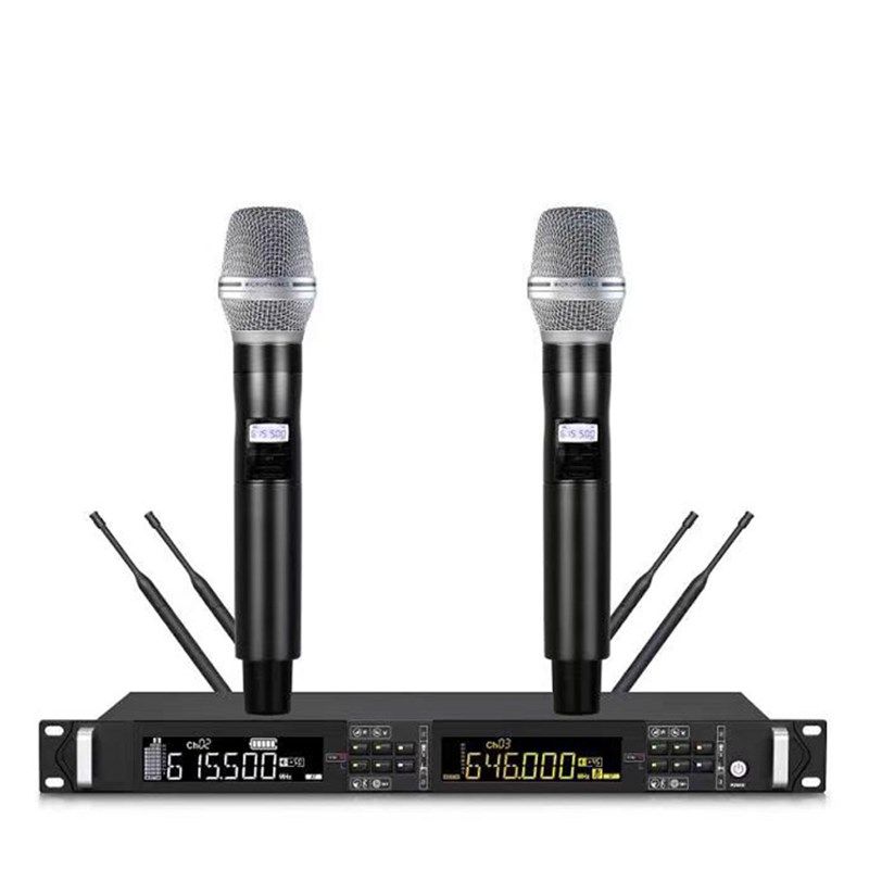 真分集一拖二无线麦克风舞台演出婚庆学校演O讲唱歌专业调频话筒