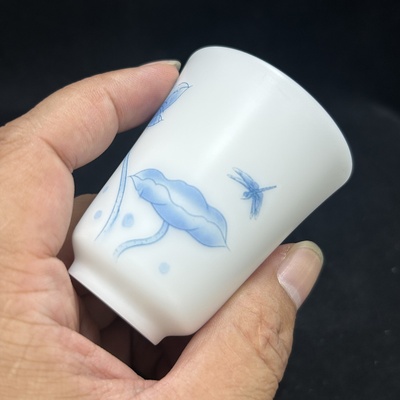 素烧闻香杯60ml德化白瓷茶杯