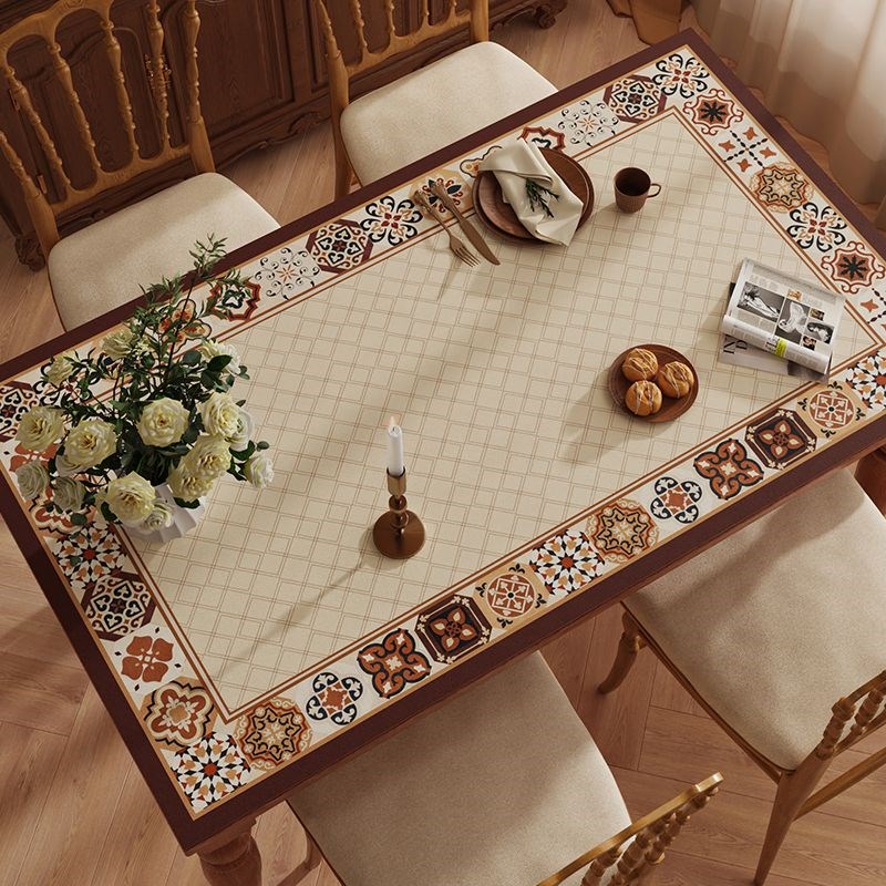 餐桌垫轻奢高级感皮革免洗防油防水D桌布防烫书桌柜茶几台面保护