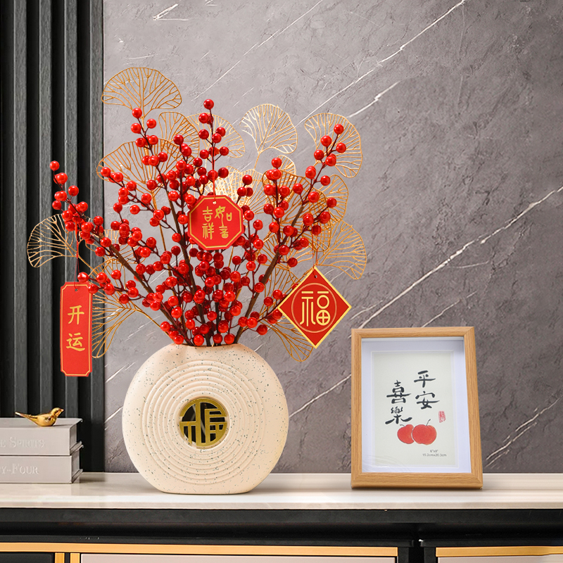 客厅电视酒柜玄关喜庆福摆件乔迁之喜装饰品搬家S入宅新居布置礼