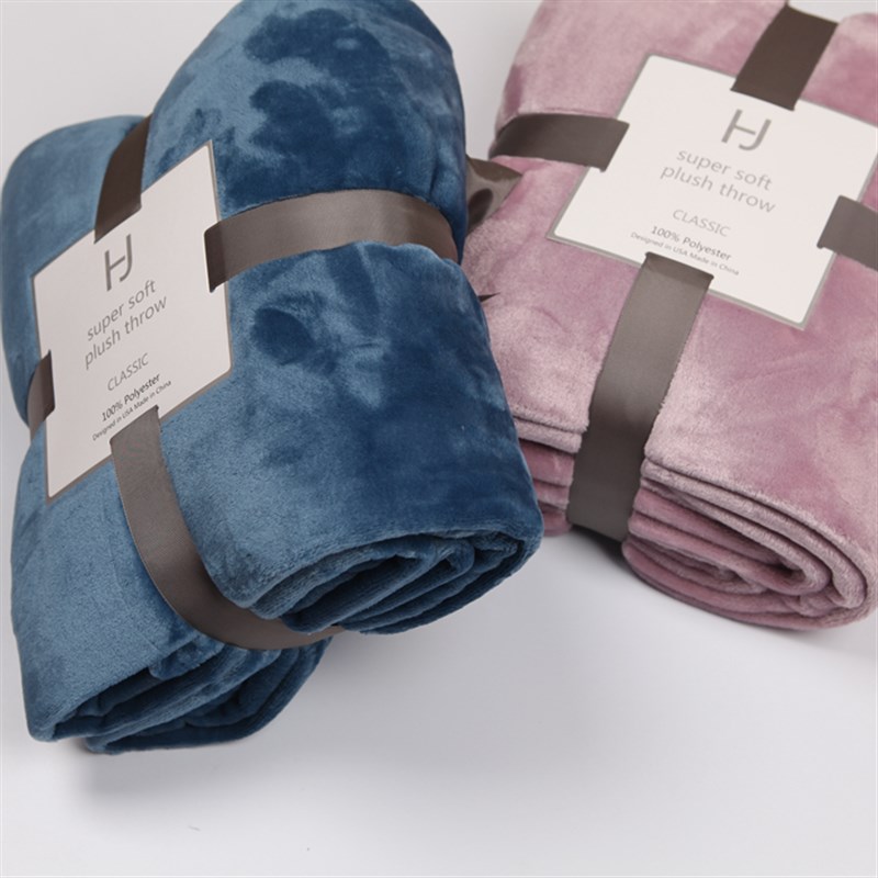 HJ毛毯法兰绒加厚l毯子空调毯双人床单夏季毛巾被纯色沙发珊瑚绒