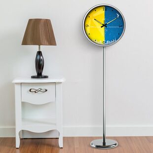 夜光落地钟 时尚个性坐地钟 立地静音时钟不锈钢 大尺寸钟表客厅